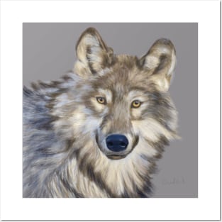 Original hand-painted digital Wolf Posters and Art